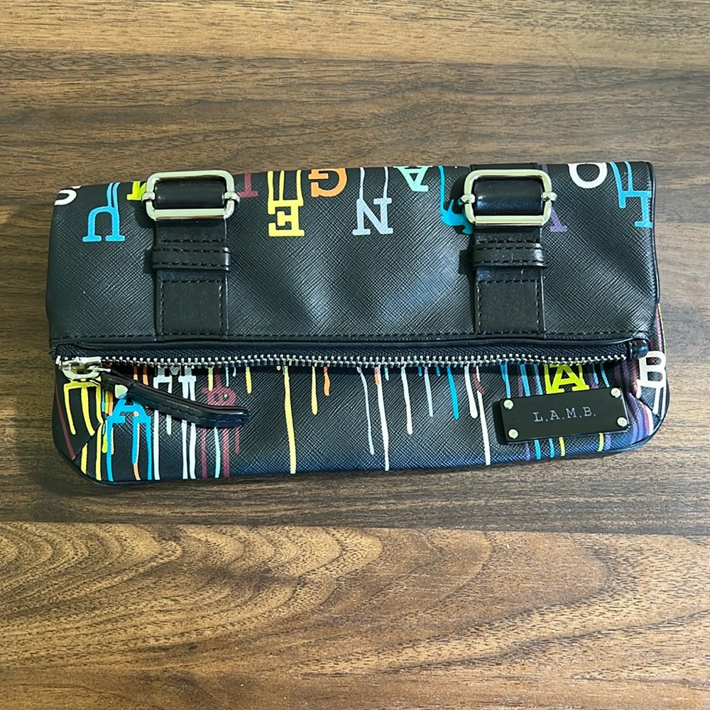 L.A.M.B Genuine Leather Clutch Purse